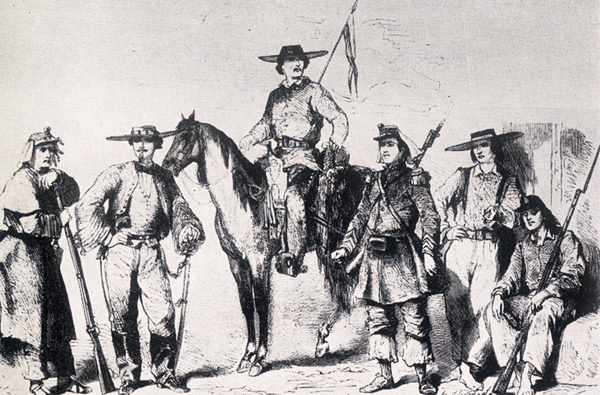 grupo de soldados del siglo XIX, resumen de el fistol del diablo