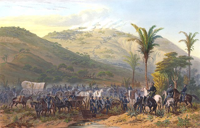 Batalla de Cerro Gordo, pintura de Carl Nebel