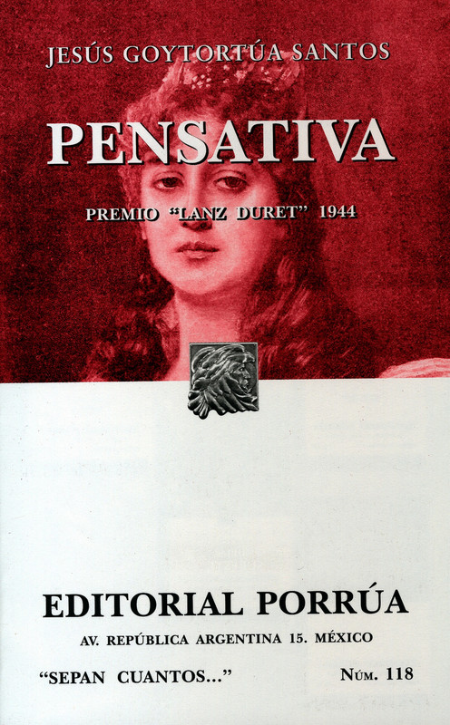 Portada de la edición de Porrúa de 'Pensativa'