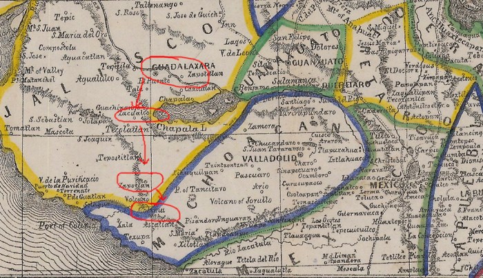 La ruta del ejército: Guadalajara, Zacoalco, Zapotlán, Colima, clemencia de ignacio manuel altamirano